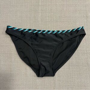 Converse Black Bikini Bottom with Blue and White Trim